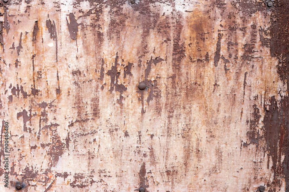 Old painted metal texture with traces of rust
