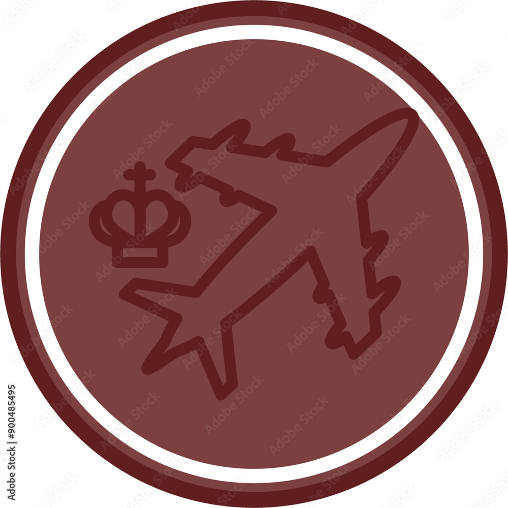 Luxury Travel Vector Line Double Circle Maroon Luxury Travel Vector Line Double Circle Maroon