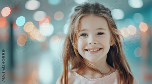 Girl Smiling in Indoor Setting