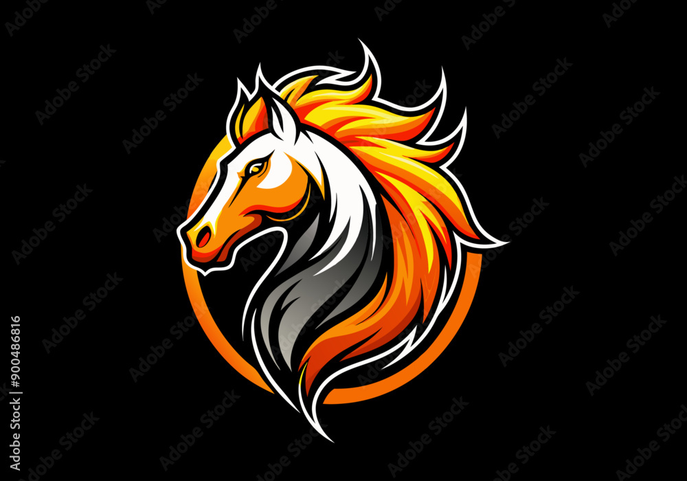 custom made wallpaper toronto digitalanimal, black, defense, design, elegance, elegant, face, graphic, guard, head, horse, horse logo, icon, illustration, logo, luxurious, luxury, mascot, protect, secure, security, shield, stallion,