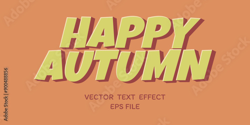 autumn text effect, modern and simple vector. design for posters, banners, greeting cards, social media.
