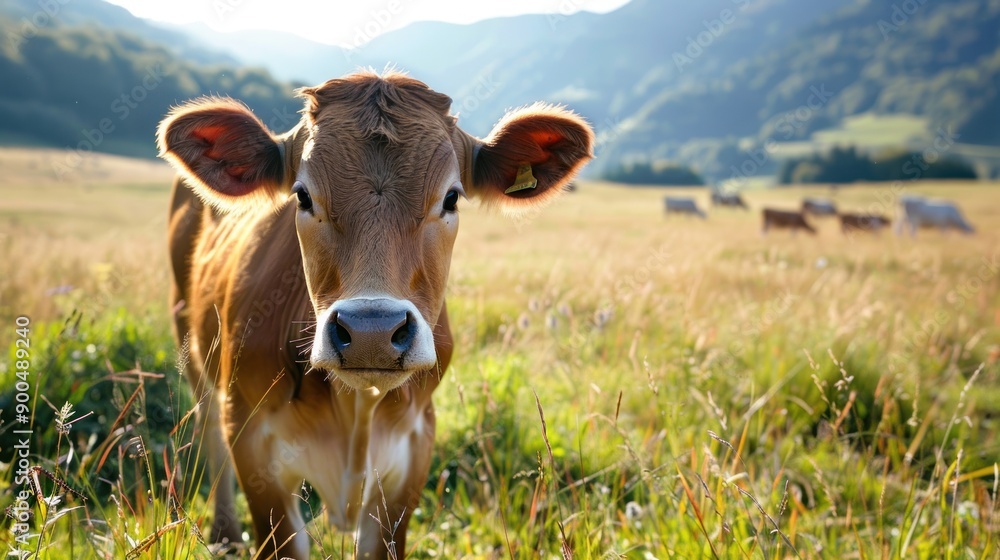 Young Cow in a Meadow