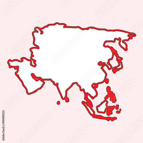 eurasia continental of earth stroke map