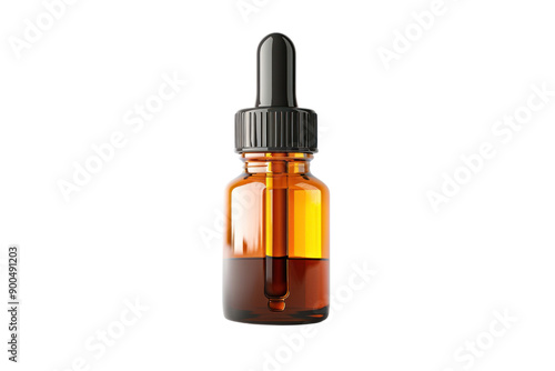 Wallpaper Mural Picture of elegant black glass dropper bottle Isolated on white background. Torontodigital.ca