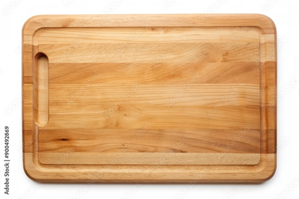 Wooden Cutting Board with Handle, Top View. Wooden Cutting Board with Handle, Top View.