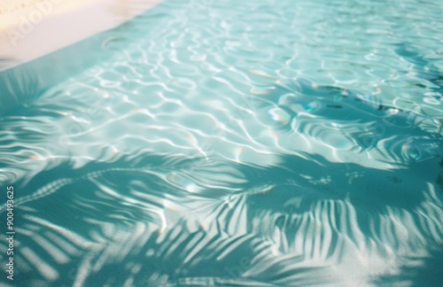 Palm Tree Shadow on Pool Water