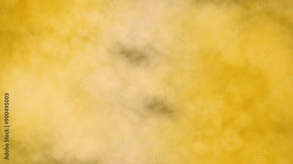 Collision Of Light Yellow Smoke Streaming On Black Background Collision Of Light Yellow Smoke Streaming On Black Background