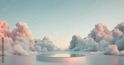 White Platform Above the Clouds