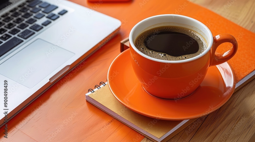 A workspace with a keyboard, coffee cup, and sticky notes, providing plenty of copy space. A workspace with a keyboard, coffee cup, and sticky notes, providing plenty of copy space.