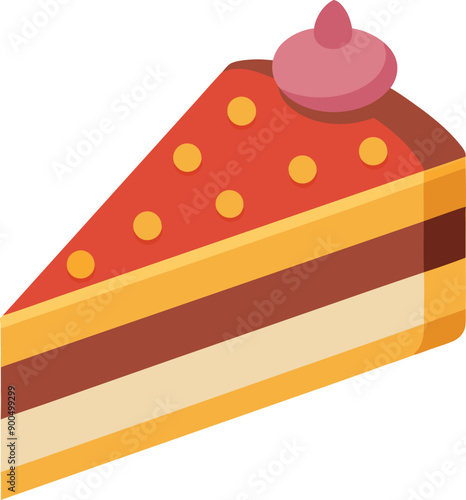 Vector cake piece illustration 