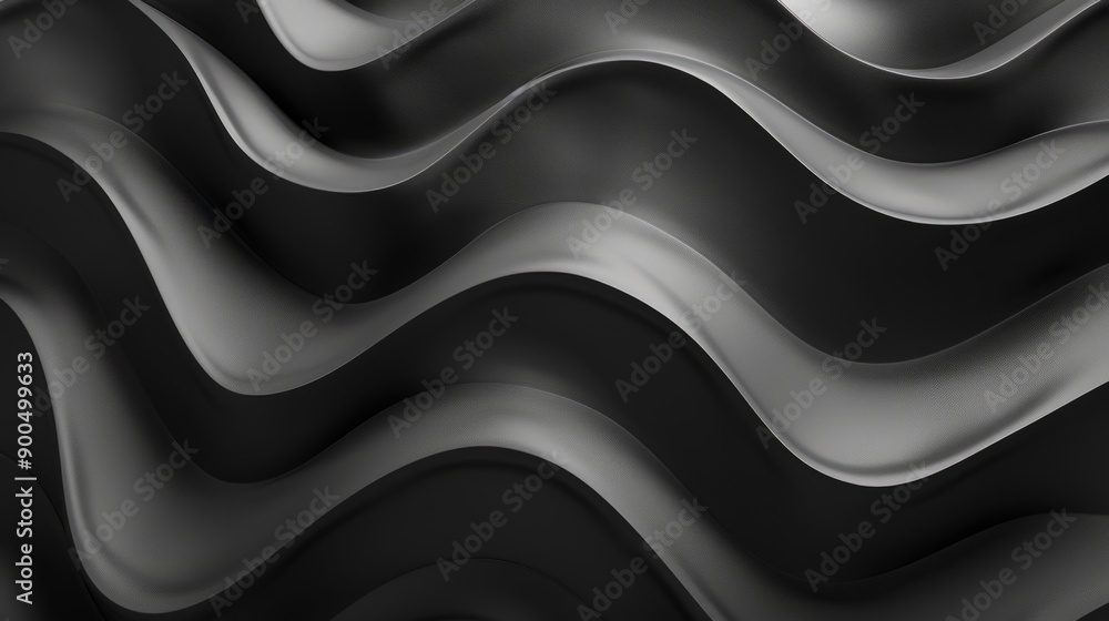 Dark background with waves. Elegant texture in calm black-gray tones. Dark background with waves. Elegant texture in calm black-gray tones.