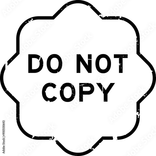 Grunge black do not copy word rubber seal stamp on white background