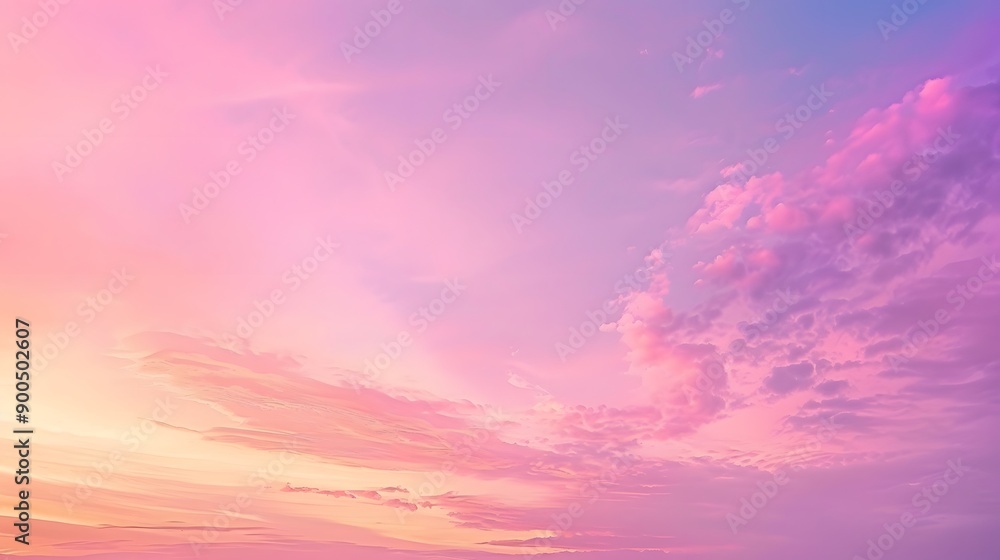 Panoramic photo, view of a pink and purple sky at sunset. Sky panorama background, header and web banner. Panoramic photo, view of a pink and purple sky at sunset. Sky panorama background, header and web banner.