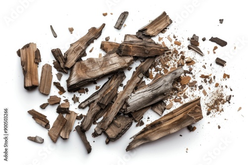 Wallpaper Mural A pile of wood chips on a clean white surface Torontodigital.ca