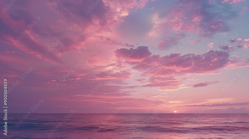 Panoramic photo, view of a pink and purple sky at sunset. Sky panorama background, header and web banner. Panoramic photo, view of a pink and purple sky at sunset. Sky panorama background, header and web banner.