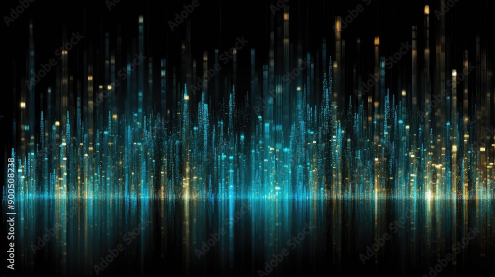 Glowing data streams in a digital matrix Glowing data streams in a digital matrix