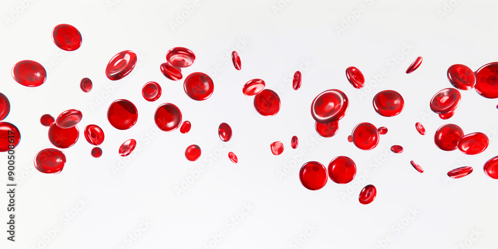 Red blood cells on white background Red blood cells on white background