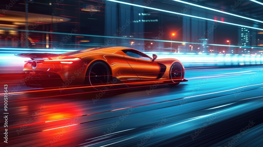 Gradient light effects creating a sense of speed Gradient light effects creating a sense of speed
