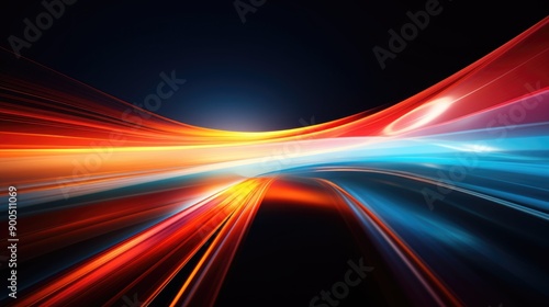 Gradient light trails with a sense of speed