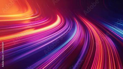 Gradient light trails with a sense of speed