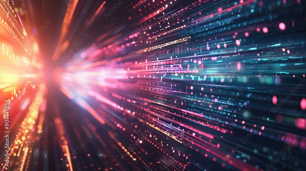 Abstract high speed light background. Futuristic digital technology concept, big data, network connection, AI, communication. Pattern for banner, Abstract high speed light background. Futuristic digital technology concept, big data, network connection, AI, communication. Pattern for banner,