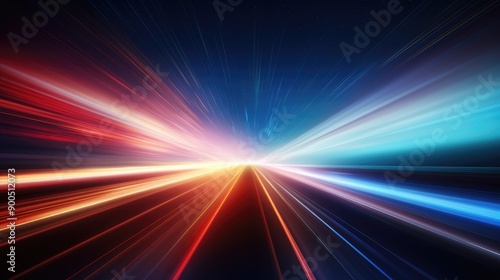 Gradient light trails with a sense of speed