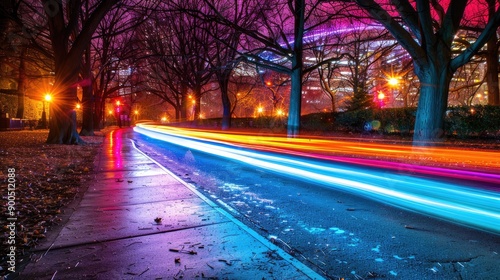 Gradient light trails with a sense of speed