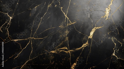 Black gold marble texture background pattern with high resolution. Luxury background for design.