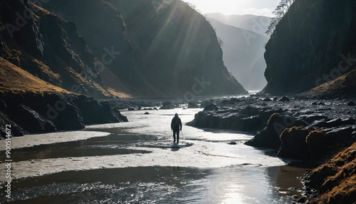 Lagoon Enigmas in Rainy Winter: The Expeditioner's Pilgrimage Surrounded in Landslide photo