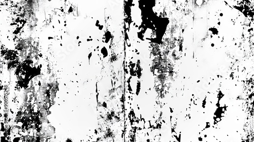 Wallpaper Mural Black and white grunge. Distress overlay texture. Abstract surface dust and rough dirty wall background concept. Worn, torn, weathered effect.  Torontodigital.ca