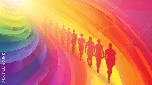 Celebrate lgbt pride month with colorful rainbow pride background for banner, greeting card, poster, web banner, social media --ar 16:9 Job ID: 4efe469b-d4d4-49eb-bd17-08204ab0ef1d