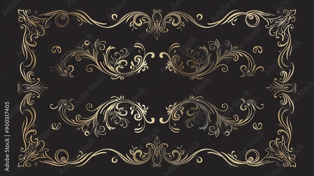 Collection of luxury frames, borders and corners with ornate swirls. Good for greeting cards, wedding invitations, restaurant menu, royal Collection of luxury frames, borders and corners with ornate swirls. Good for greeting cards, wedding invitations, restaurant menu, royal