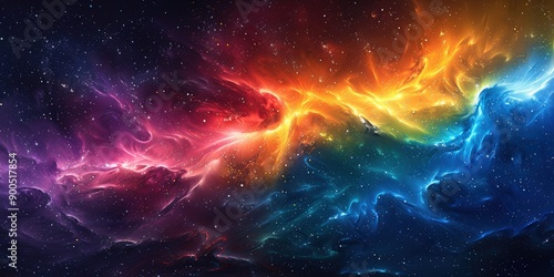 Wallpaper Mural Cosmic Nebula: An Explosion of Color and Light Torontodigital.ca