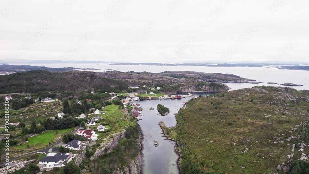 Norwegian inlet. drone video Norwegian inlet. drone video