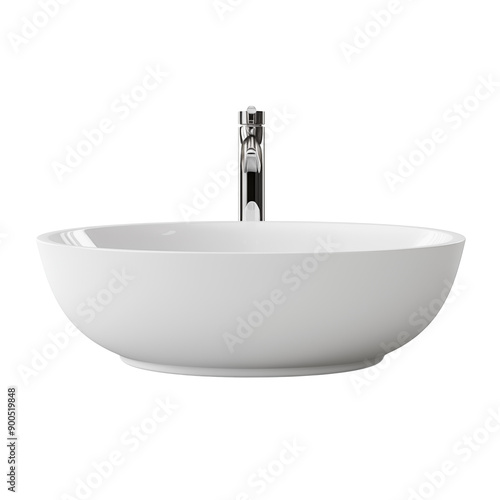 white bathroom sink transparent background