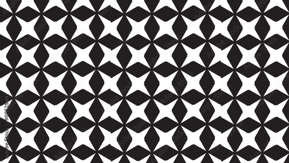 Geomatry modern flower black and white pattern Geomatry modern flower black and white pattern