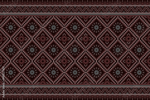 Ethnic pattern seamless pixel art for Fabric geometric ethnic pattern seamless,Pixel pattern art wallpaper Background, Design for fabric, curtain, carpet ,geometry seamless pattern art illustration