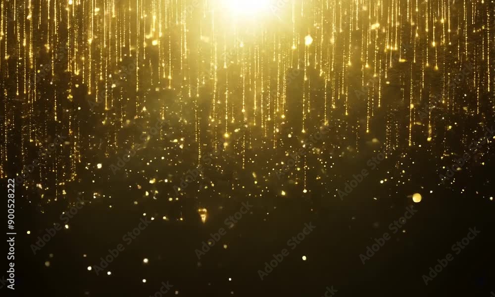 Golden Rain of Celebration: A shimmering, abstract backdrop of cascading gold particles and light, evoking a sense of triumph, luxury, and celebration. Perfect for special occasions, awards, and achie Golden Rain of Celebration: A shimmering, abstract backdrop of cascading gold particles and light, evoking a sense of triumph, luxury, and celebration. Perfect for special occasions, awards, and achie