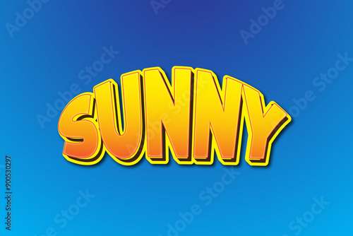 Sunny letter effect design.