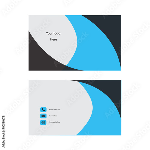Abstract simple business card design.  