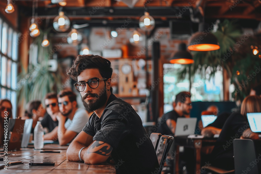 person in co-working person in co-working