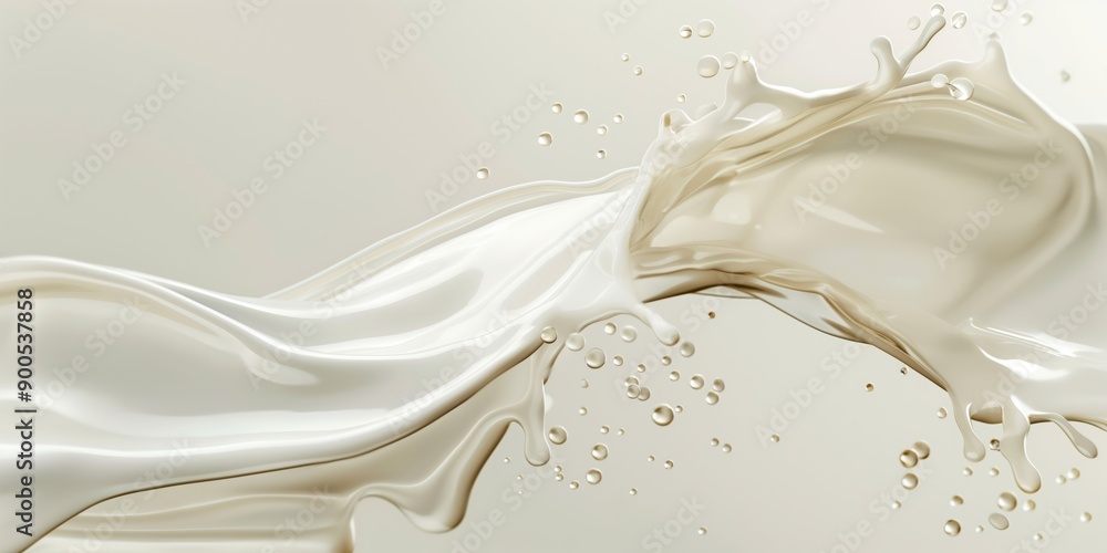 A splash of milk is shown in a white background. The splash is made up of many small droplets of milk, creating a sense of movement and energy. The image conveys a feeling of freshness and vitality A splash of milk is shown in a white background. The splash is made up of many small droplets of milk, creating a sense of movement and energy. The image conveys a feeling of freshness and vitality