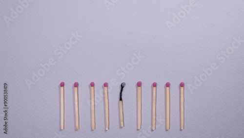 burnout syndrome concept with matches