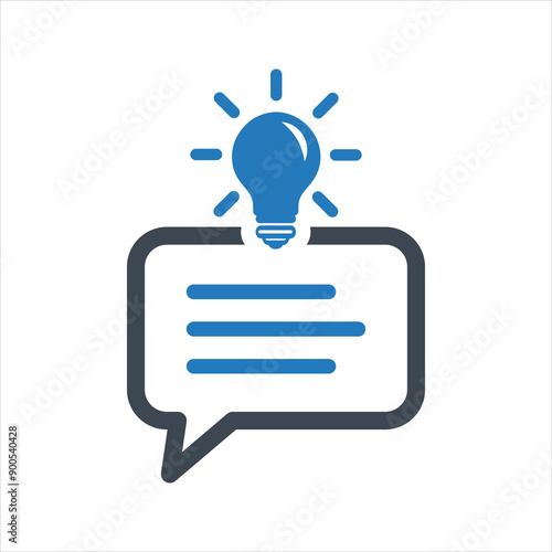 Suggestion icon. Chat idea icon