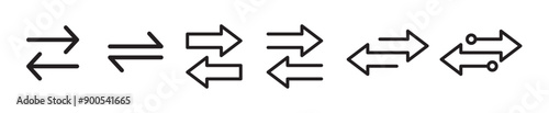 Transfer arrows icon set