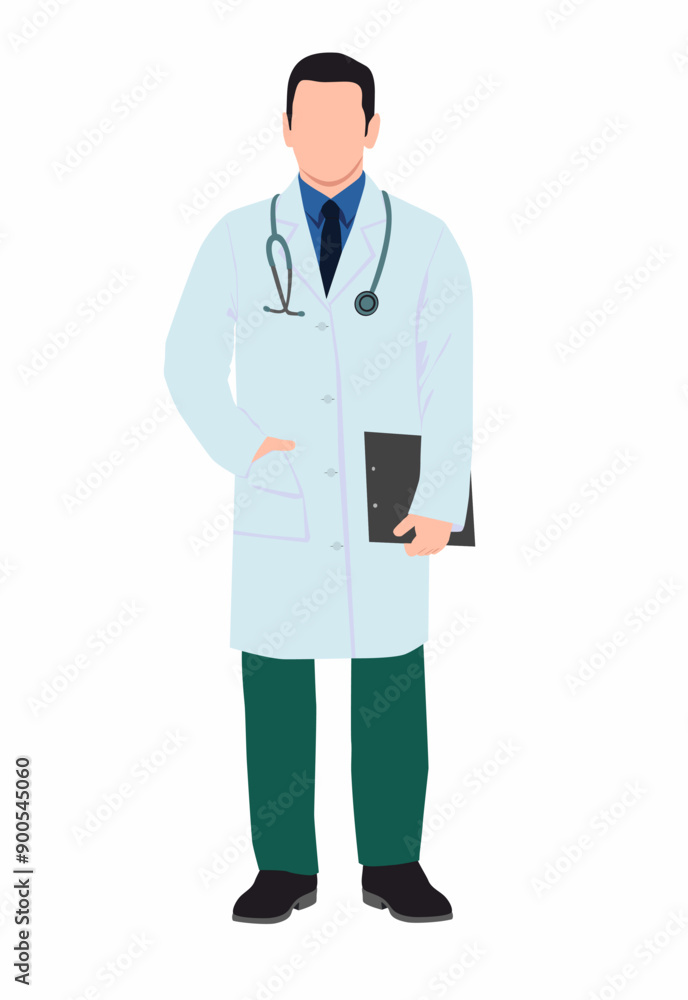 Male doctor, therapist, practitioner, pediatrician, dentist on isolated white background. Male doctor, therapist, practitioner, pediatrician, dentist on isolated white background.