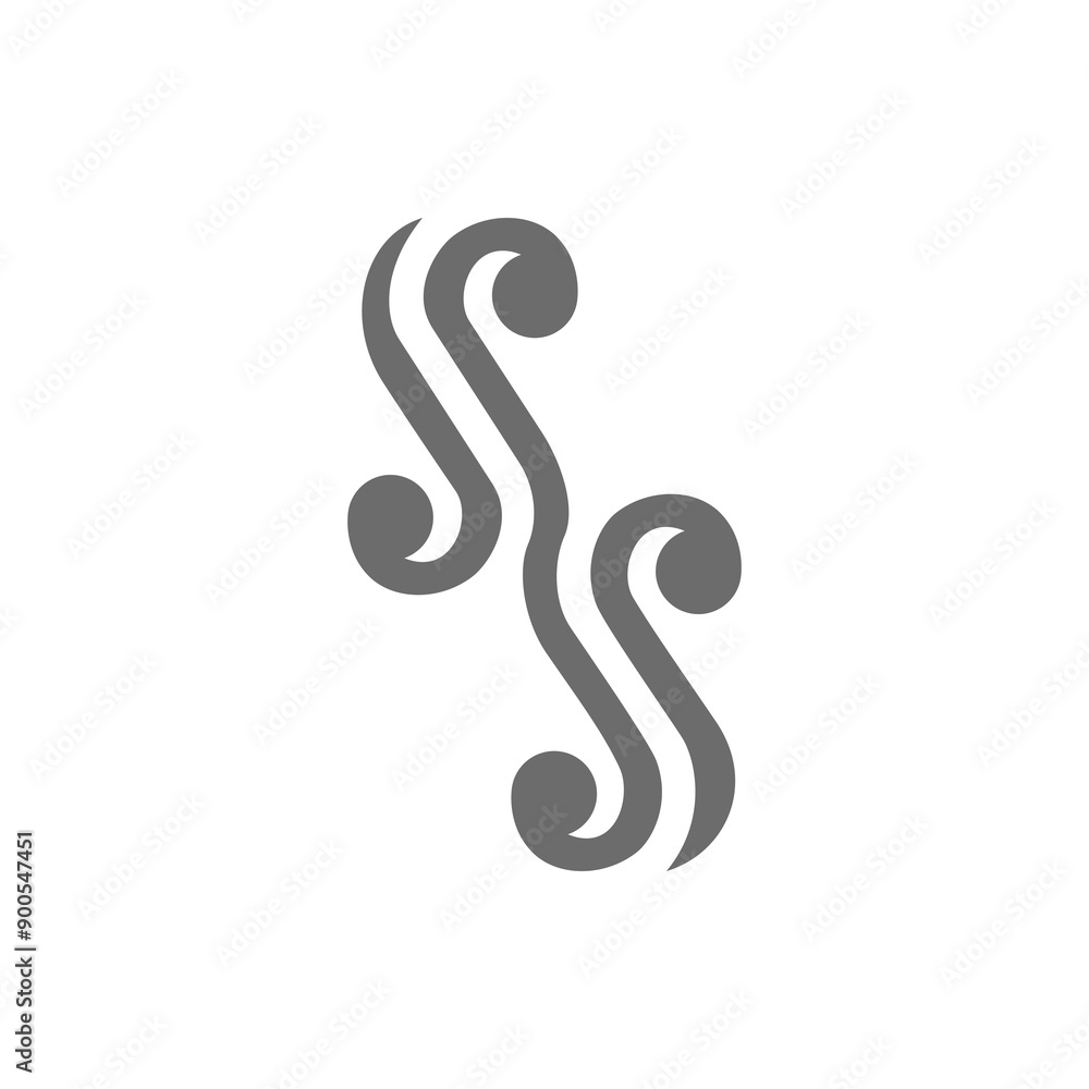 the logo consists of the letter S and S. Abstract, outline and elegant. the logo consists of the letter S and S. Abstract, outline and elegant.