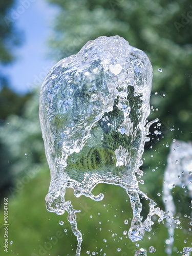 fountain frozen in 