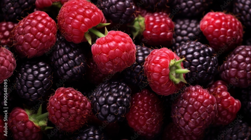 Lots of fresh tayberries. ai generated art image Lots of fresh tayberries. ai generated art image
