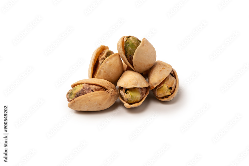 Tasty pistachios isolated on a white background. Tasty pistachios isolated on a white background.